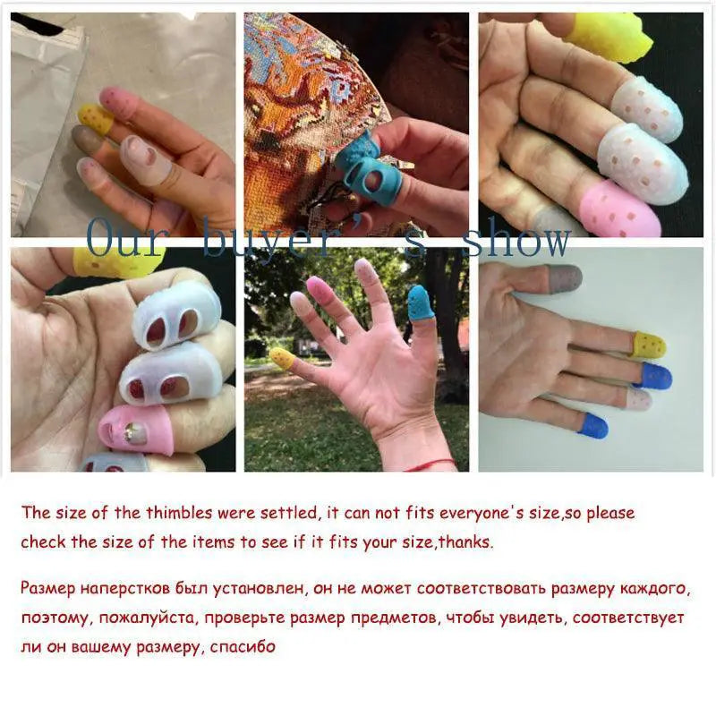 Silicone Thimble Set Finger Protection Kit For DIY Sewing