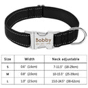 Adjustable Custom Nylon Dog Collar With Engraved ID Tag