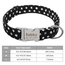 Adjustable Custom Nylon Dog Collar With Engraved ID Tag