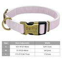Adjustable Custom Nylon Dog Collar With Engraved ID Tag