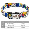 Adjustable Custom Nylon Dog Collar With Engraved ID Tag