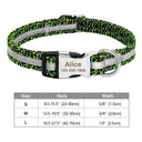 Adjustable Custom Nylon Dog Collar With Engraved ID Tag