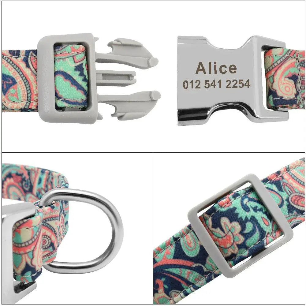 Personalized Nylon Dog Collar With Free Engraving Accessory