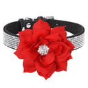 Luxury Rhinestone Flower Pet Collar Shimmering Glam Style