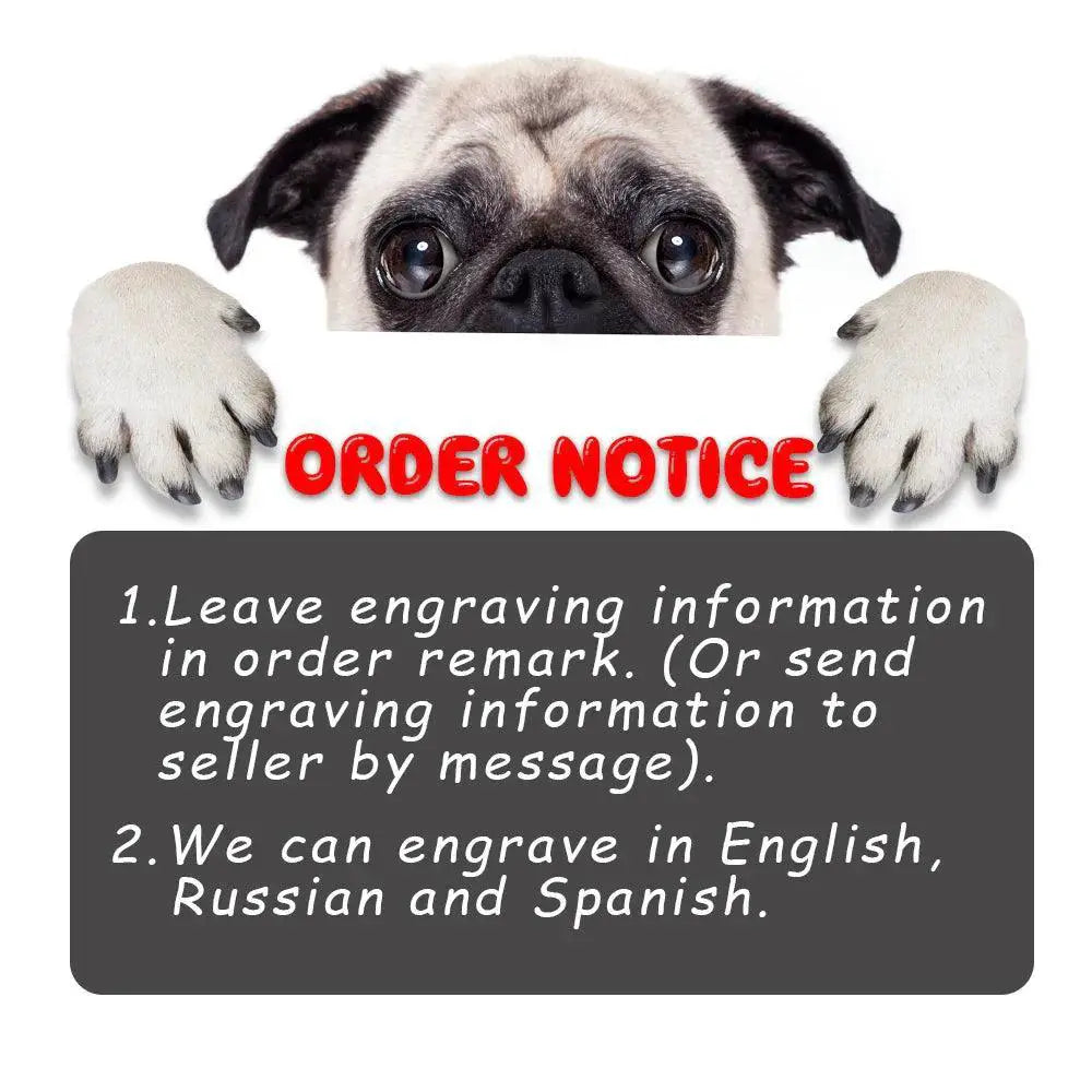 Engraved Nylon Pet ID Collar With Nameplate For Dogs