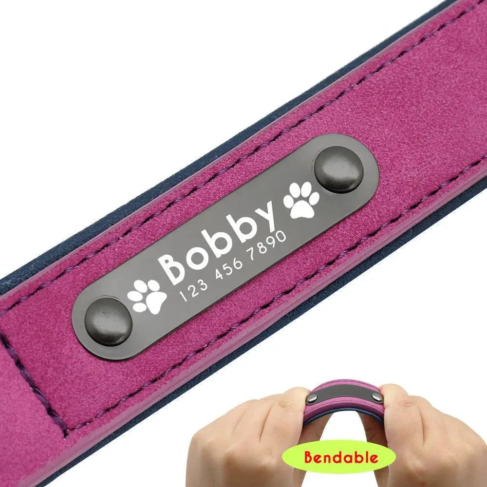 Personalized Leather Dog Collars Engraved For Dogs