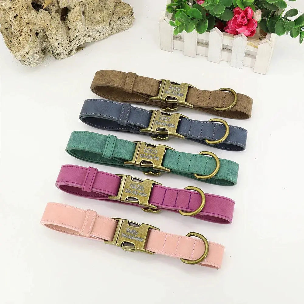 Personalized Leather Dog Collars Engraved For Dogs