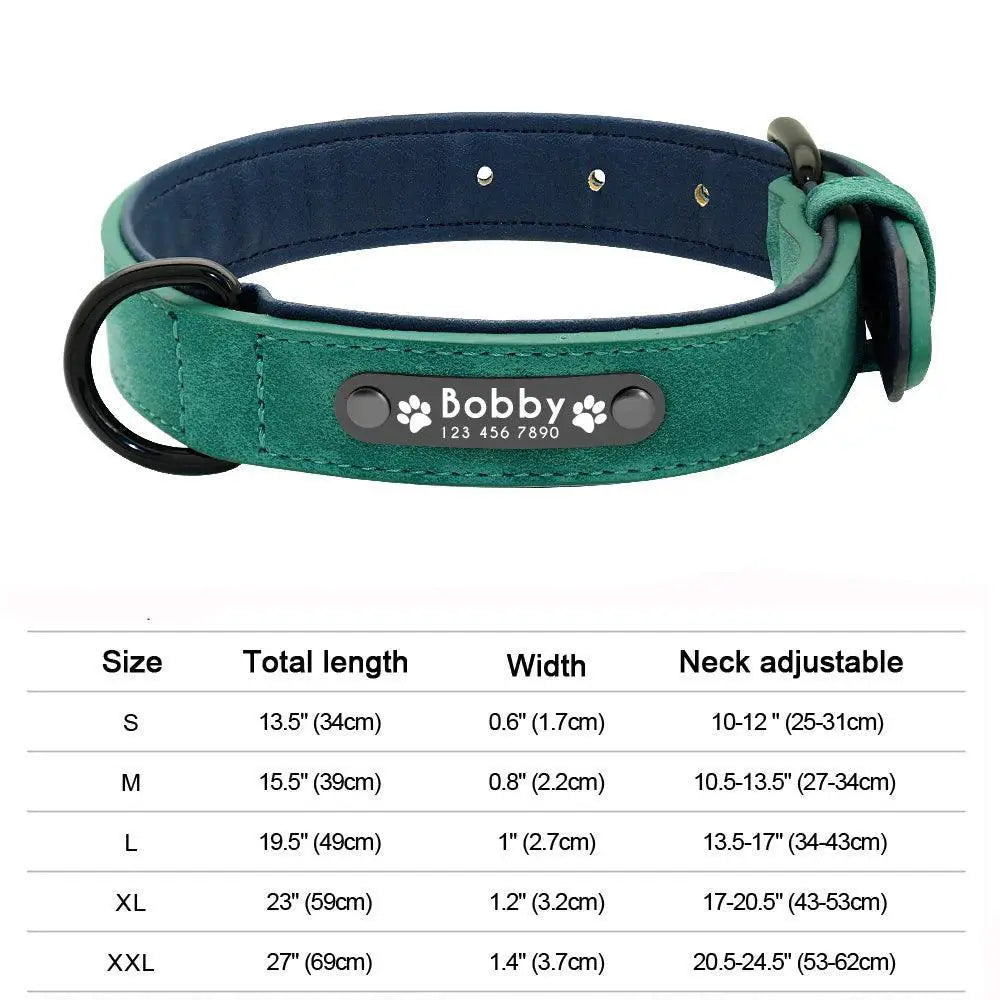 Personalized Leather Dog Collars Engraved For Dogs