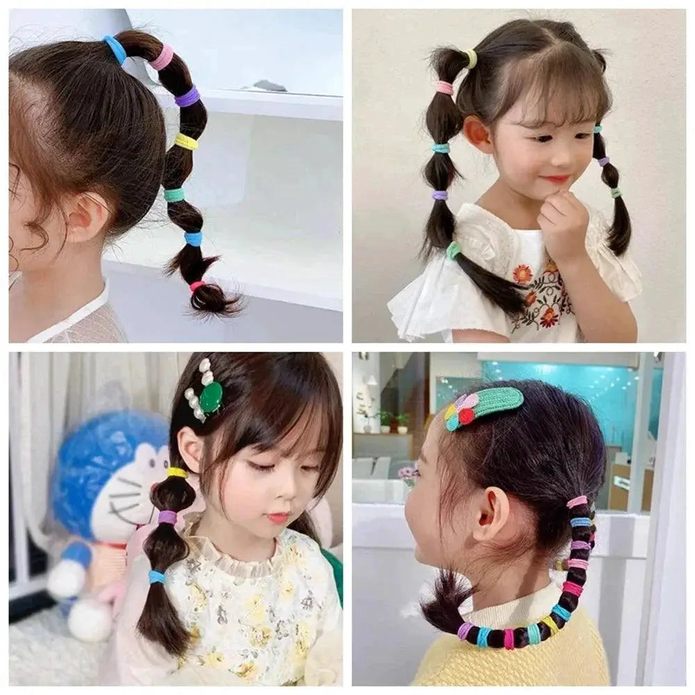 Kids Colorful Scrunchie Hair Bands Girls Fashion Accessories