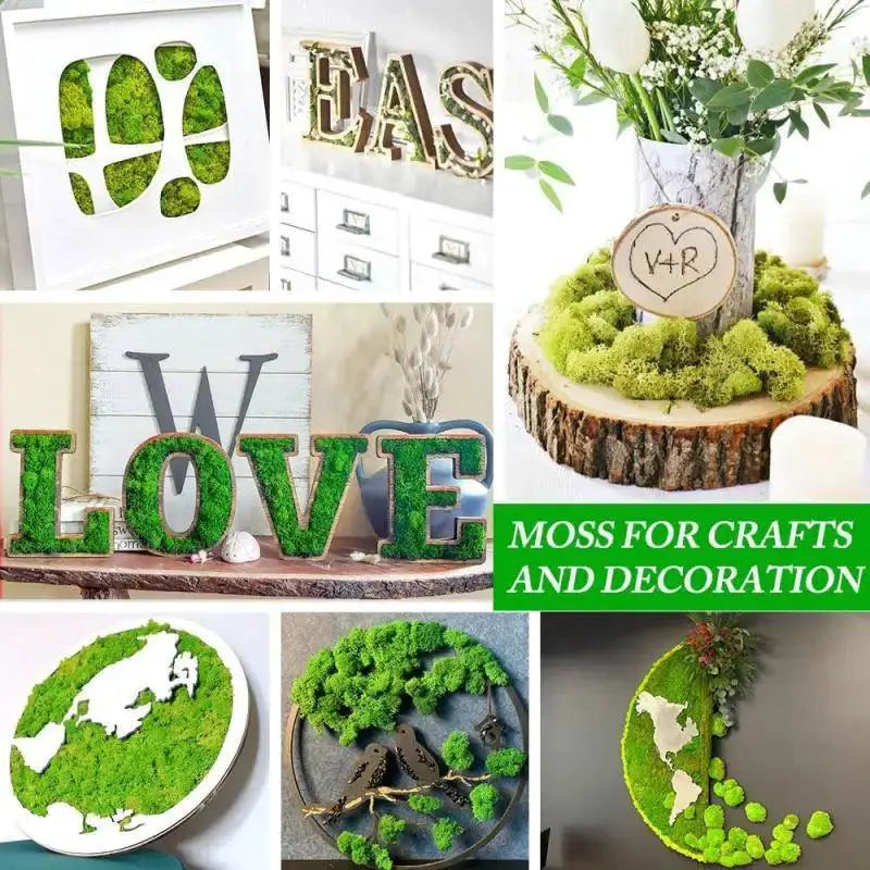 Realistic Artificial Green Moss for Indoor Outdoor Crafts