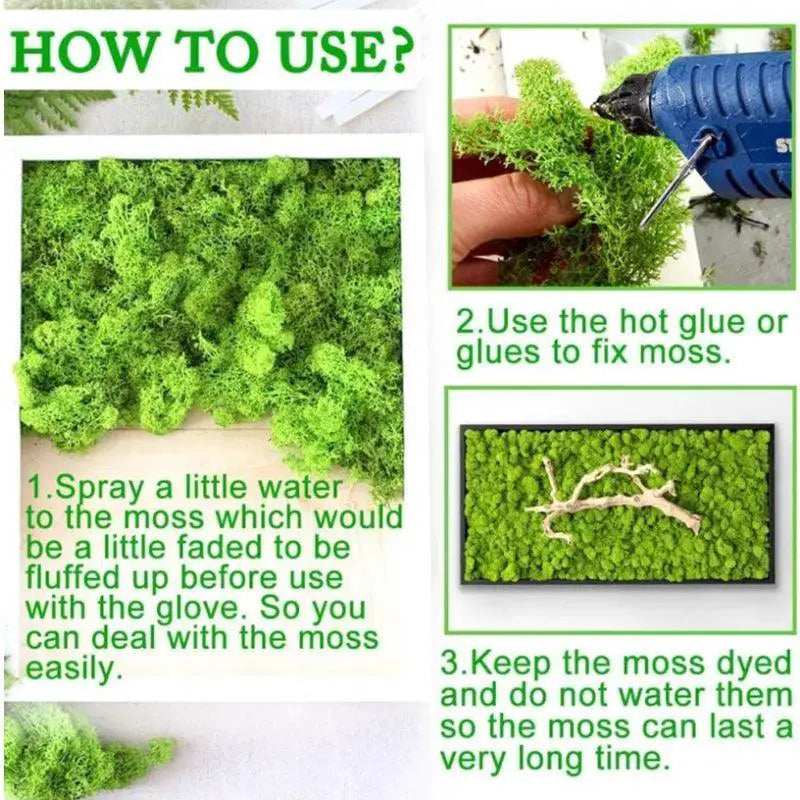 Realistic Artificial Green Moss for Indoor Outdoor Crafts