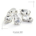 Crystal Drop Rhinestone Sewing Set DIY Glamour Kit 30 Pcs