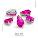 Crystal Drop Rhinestone Sewing Set DIY Glamour Kit 30 Pcs