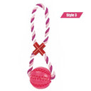 Dog Treat Balls Interactive Rope Rubber Toys For Small Dogs