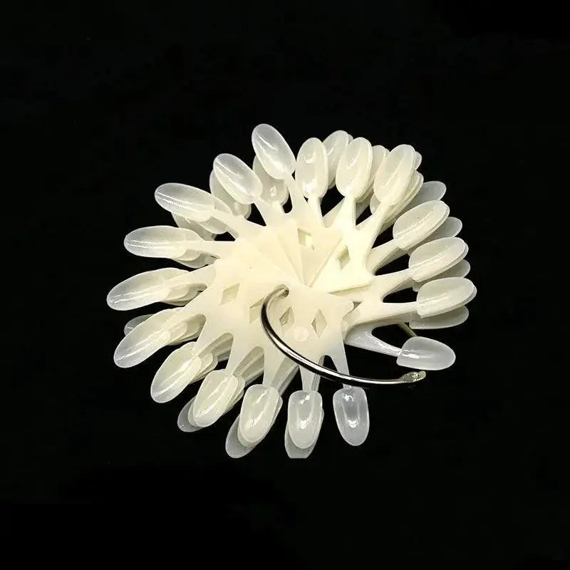 Clear Oval Fan Style False Nail Tips Display Stand Kit Set