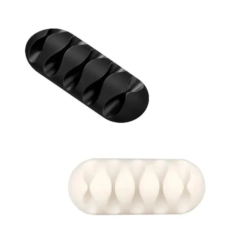 Silicone Cable Organizer With Mouse And Headphone Clips