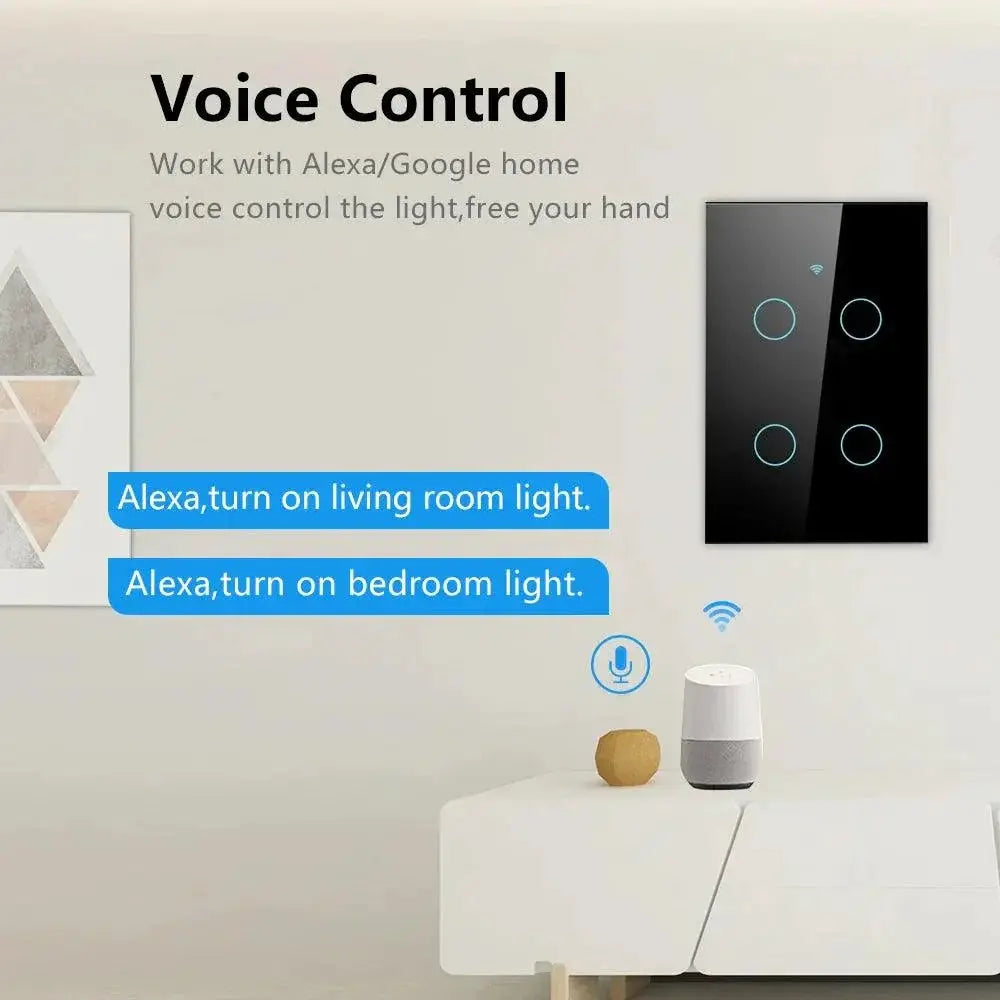 Smart Touch Light Switch With Remote And Voice Control