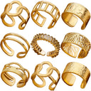 18K Gold Plated Adjustable Ring for Couples