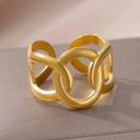 18K Gold Plated Adjustable Ring for Couples