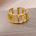 18K Gold Plated Adjustable Ring for Couples