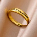 18K Gold Plated Adjustable Ring for Couples