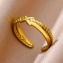 18K Gold Plated Adjustable Ring for Couples