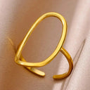 18K Gold Plated Adjustable Ring for Couples