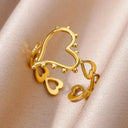 18K Gold Plated Adjustable Ring for Couples
