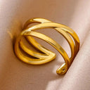 18K Gold Plated Adjustable Ring for Couples