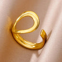 18K Gold Plated Adjustable Ring for Couples