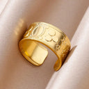 18K Gold Plated Adjustable Ring for Couples
