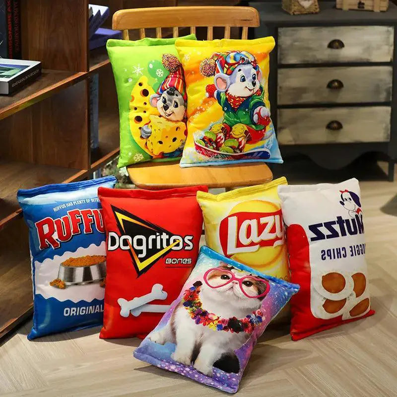 Lifelike Snacks Plush Pillow Cat Dog Food Cushion for Pets