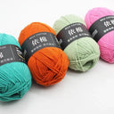 Milk Cotton Yarn Set Vibrant Ultra Soft Knitting Kit