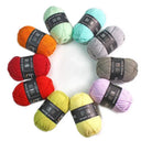 Milk Cotton Yarn Set Vibrant Ultra Soft Knitting Kit