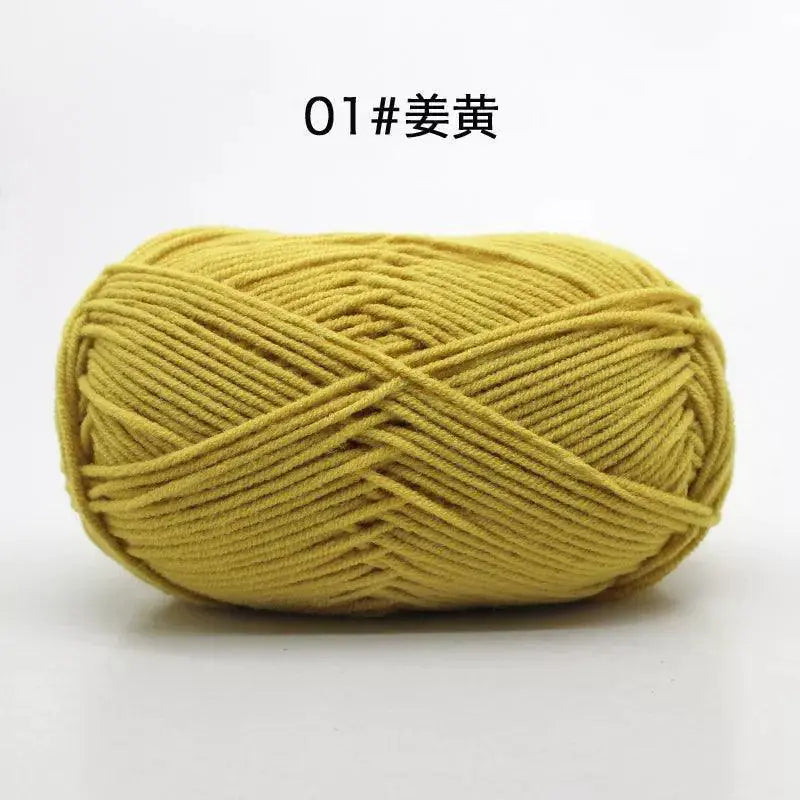 Milk Cotton Yarn Set Vibrant Ultra Soft Knitting Kit