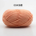 Milk Cotton Yarn Set Vibrant Ultra Soft Knitting Kit
