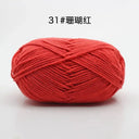 Milk Cotton Yarn Set Vibrant Ultra Soft Knitting Kit