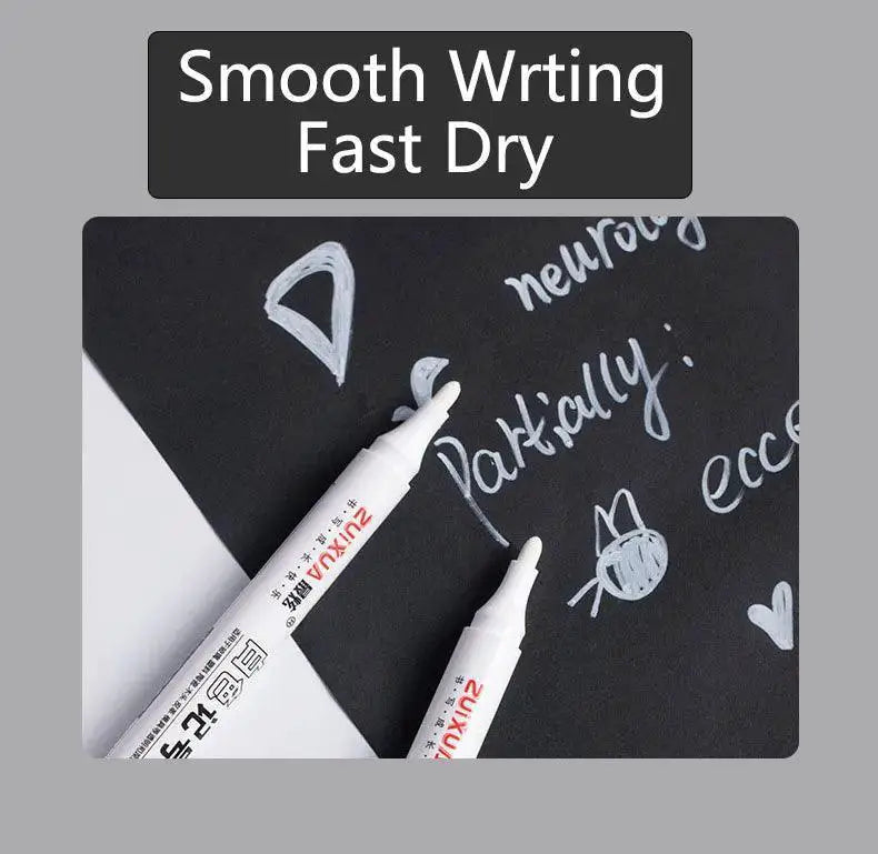 Vibrant White Gel Pen Set For Artists And Students