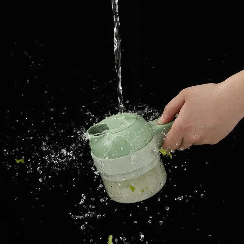 4In1 Electric Vegetable Cutter Set Handheld Wireless Chopper