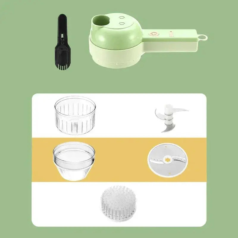 4In1 Electric Vegetable Cutter Set Handheld Wireless Chopper