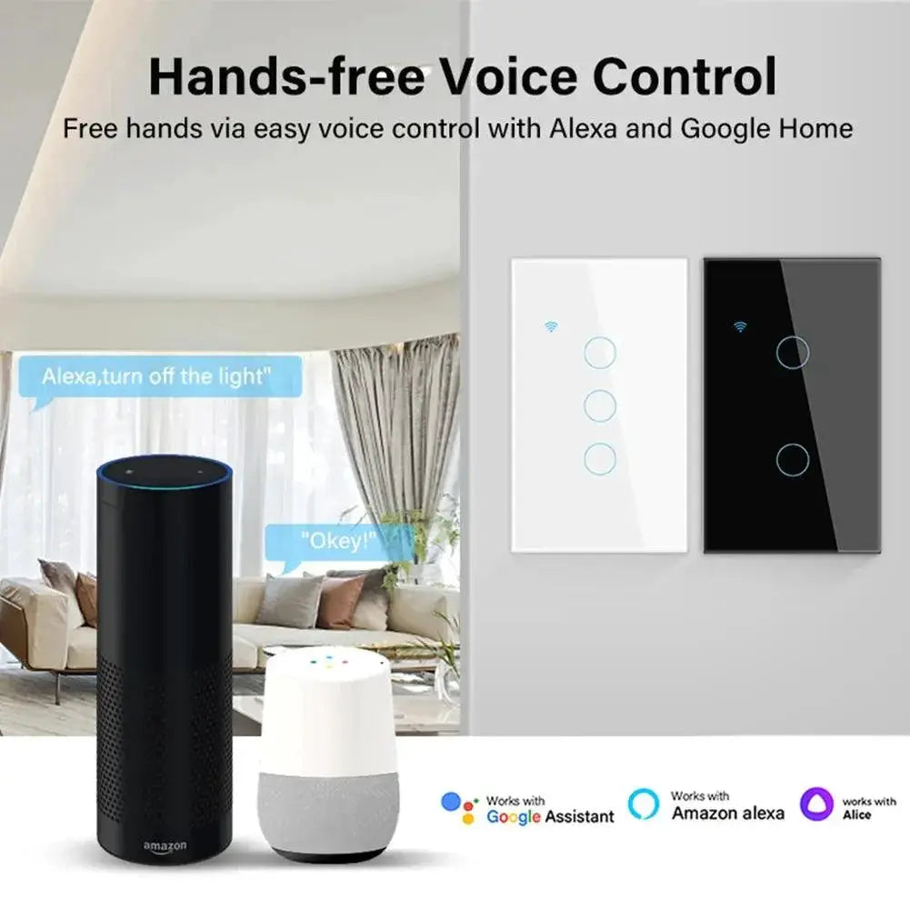 Smart WiFi Remote Touch Light Switch With Voice Control