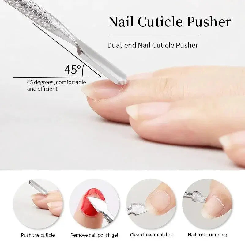 Stainless Steel Cuticle Pusher Tool For Professional Care
