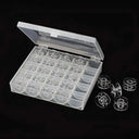 Clear Plastic Sewing Bobbins Storage Box for Home Use