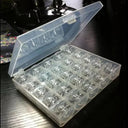 Clear Plastic Sewing Bobbins Storage Box for Home Use