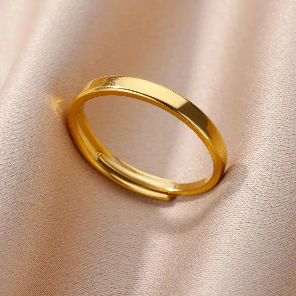 Stainless Steel Sunflower Wedding Rings For Women Elegant
