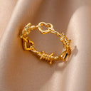 Durable Sunflower Wedding Ring for Women