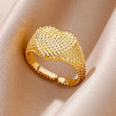 Durable Sunflower Wedding Ring for Women