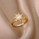 Durable Sunflower Wedding Ring for Women