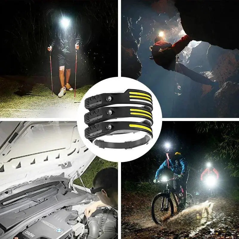 Induction Headlamp Super Bright Outdoor LED Head Torch