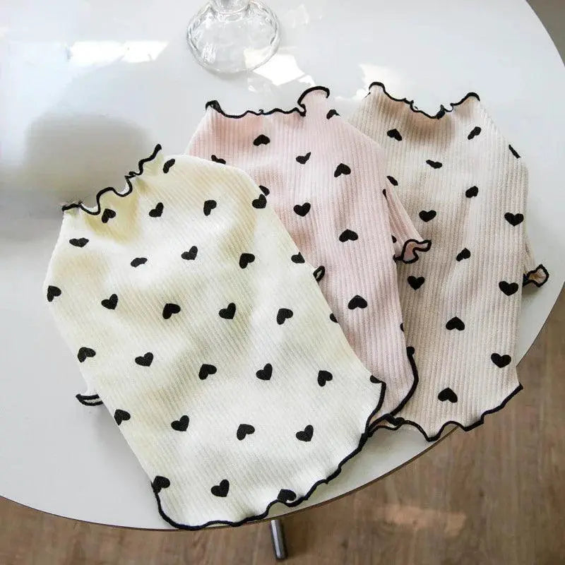 Fashionable Waffle Vest for Pets Cozy Embroidered Bear Wear